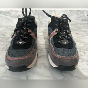 CHANEL SNEAKERS size 36.5 BLUE PINK BLACK.